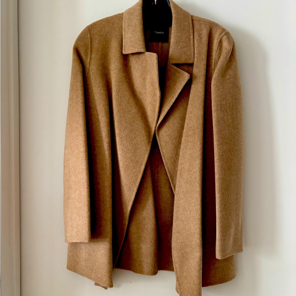 Theory Women's Tan Wool Cashmere Coat - P